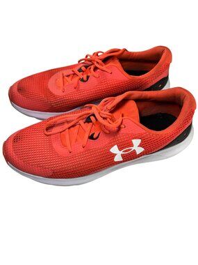 Under Armour Mens Surge 3 Red White Sneakers Running Shoes Size 14